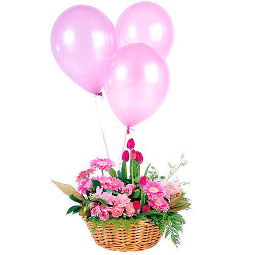 Цветочная корзина &laquo;For princess&raquo;